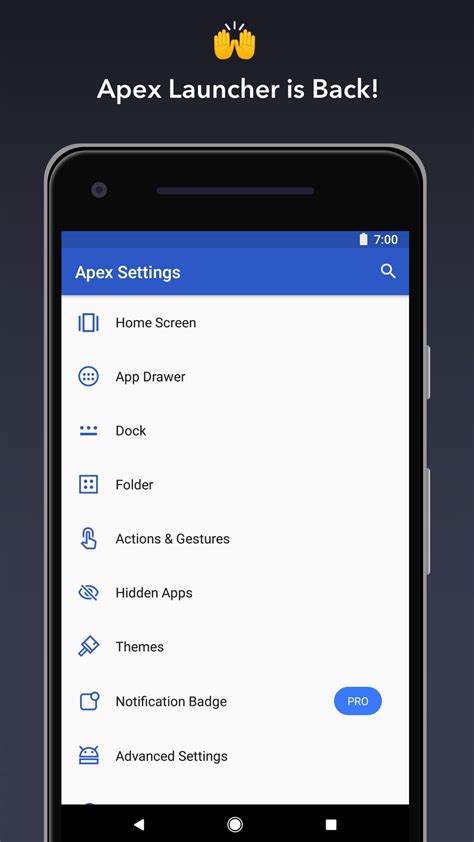 Apex Launcher MOD APK 4.9.36 (Unlocked) for .